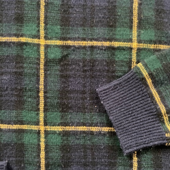 Polo Ralph Lauren Archival Blackwatch Wool Sweater w/ Suede Elbow Patches | L - Picture 5 of 10